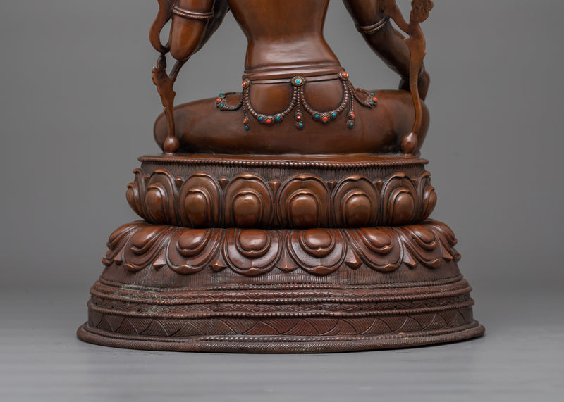 Green Tara Oxidized Figure Statue | Embrace Compassionate Protection