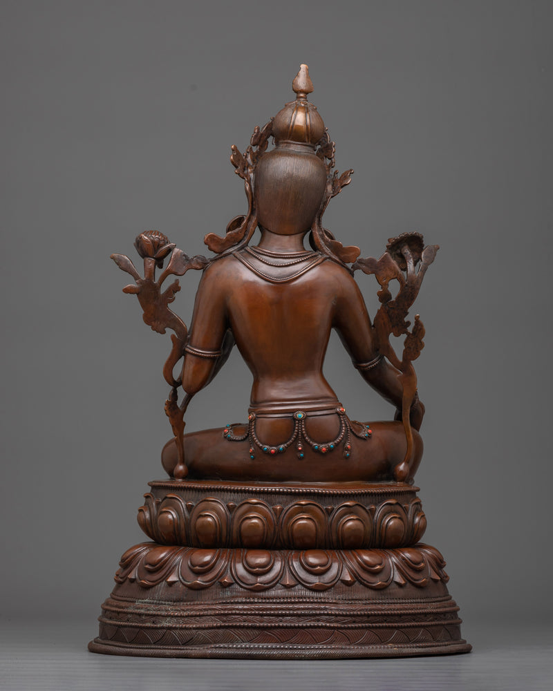 Green Tara Oxidized Figure Statue | Embrace Compassionate Protection