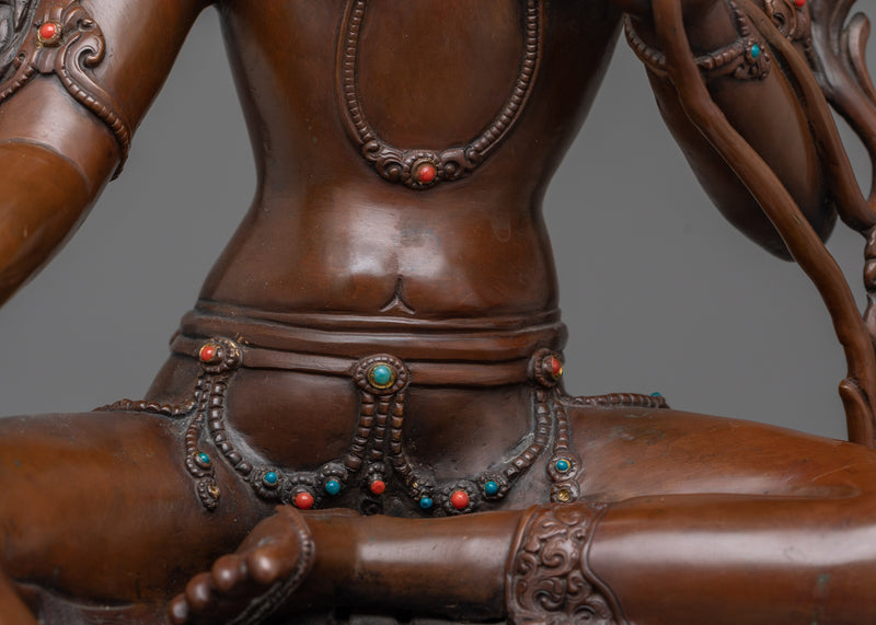 Green Tara Oxidized Figure Statue | Embrace Compassionate Protection