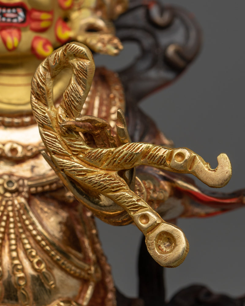 Gold Gilded Vajrapani Statue | Symbol of Spiritual Protection