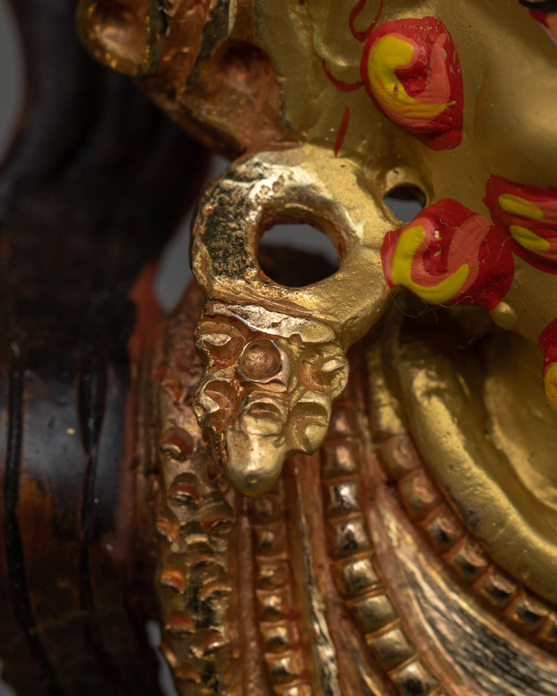 Gold Gilded Vajrapani Statue | Symbol of Spiritual Protection