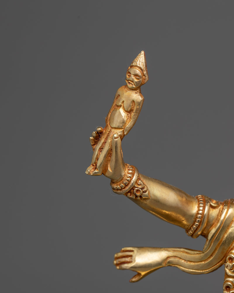 Ekajati Gold Gilded Statue | Guardian of Wisdom and Protection