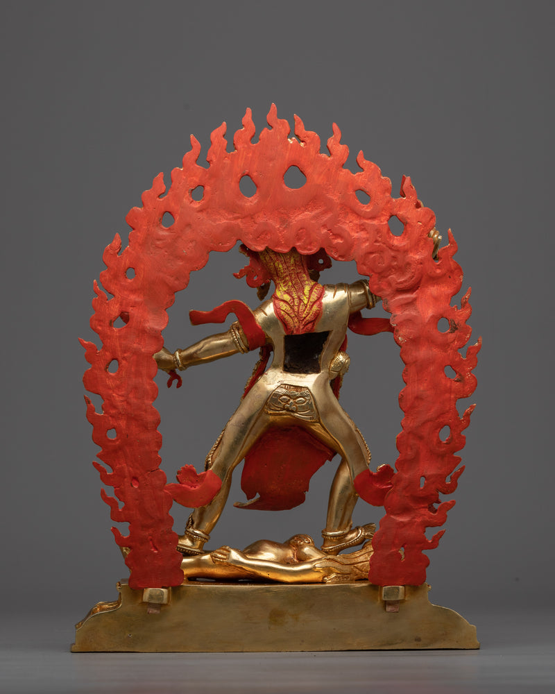 Ekajati Gold Gilded Statue | Guardian of Wisdom and Protection