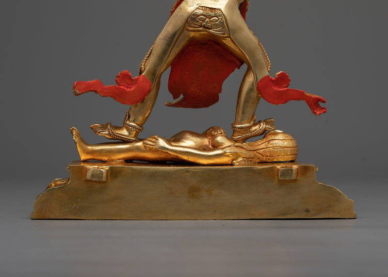 Ekajati Gold Gilded Statue | Guardian of Wisdom and Protection