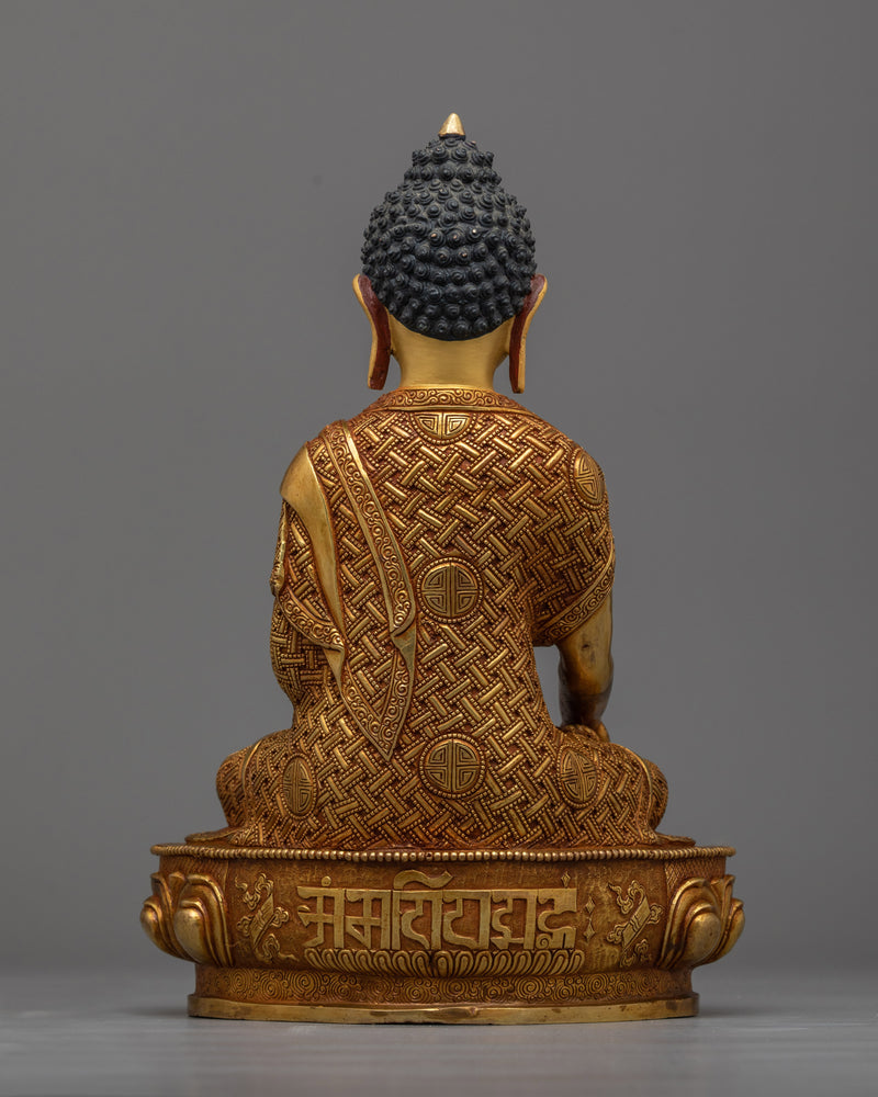 Handmade Shakyamuni Buddha Statue | 24K Gold Gilded Enlightenment