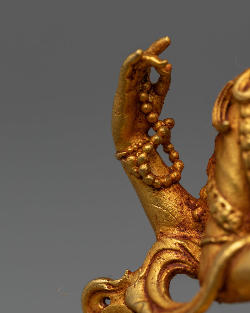 Machine-Made Chenrezig Statue | 24K Gold Gilded Compassion