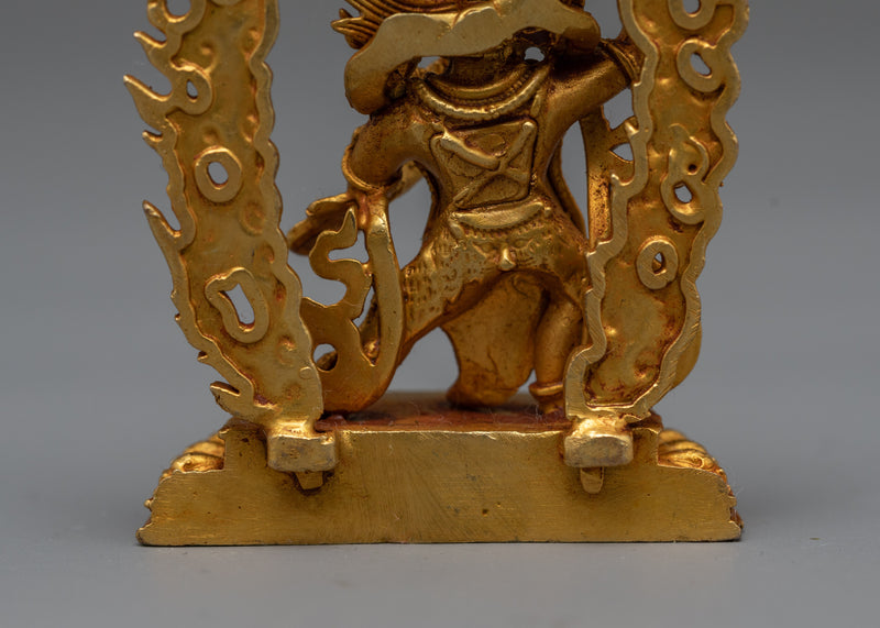 Machine-Made Vajrapani Figure | 24K Gold Gilded Guardian