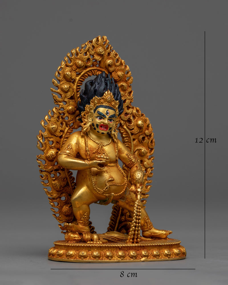 Machine-Made Black Dzambhala Statue | Symbol of Prosperity