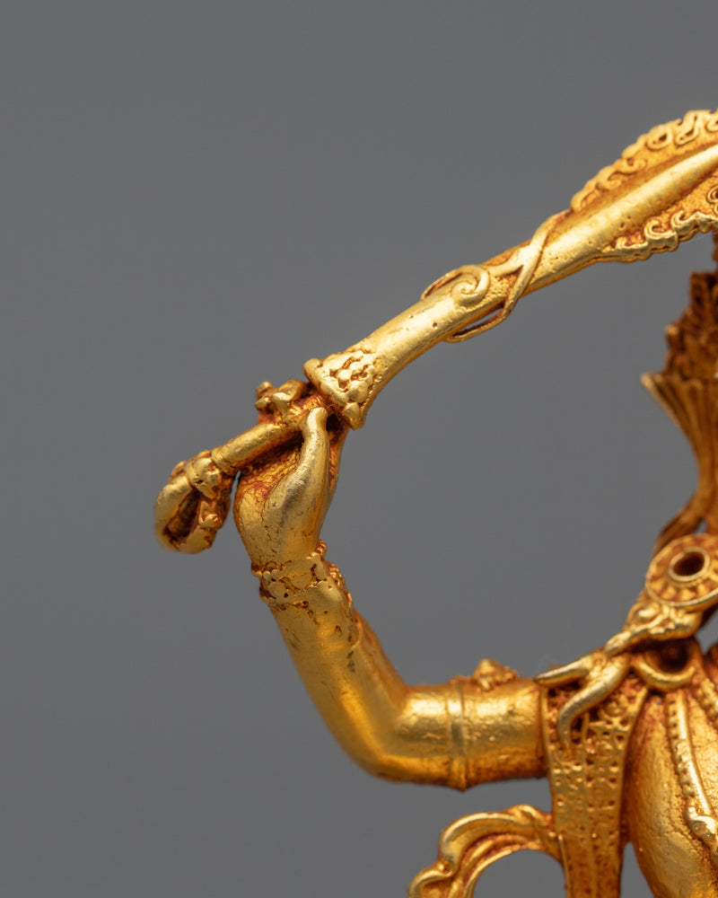 Machine-Made Manjushri Statue | Gold Electroplated Symbol of Divine Wisdom