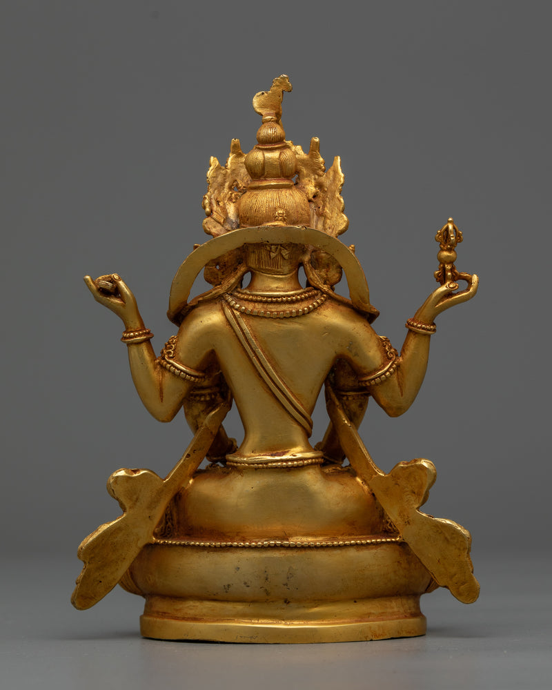 Machine-Made Prajnaparamita Statue | Gold Electroplated Mother of Wisdom