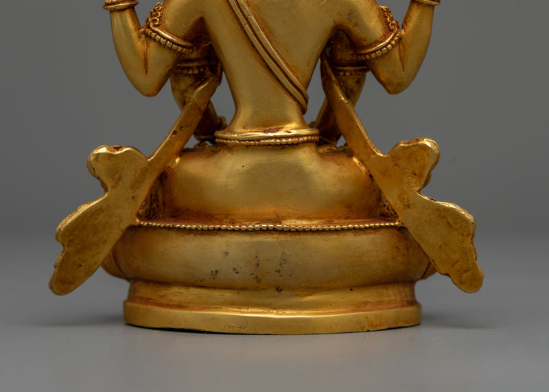 Machine-Made Prajnaparamita Statue | Gold Electroplated Mother of Wisdom