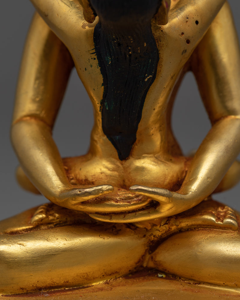 Machine-Made Samantabhadra with Consort Statue | Gold Electroplated Symbol of Unity