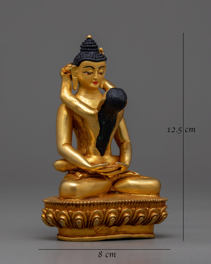 Machine-Made Samantabhadra with Consort Statue | Gold Electroplated Symbol of Unity