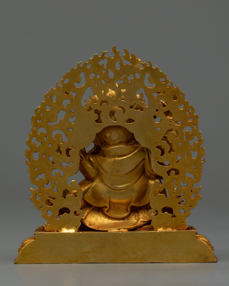 Machine-Made Mahakala Bernagchen Statue | Gold Electroplated Protector of Dharma