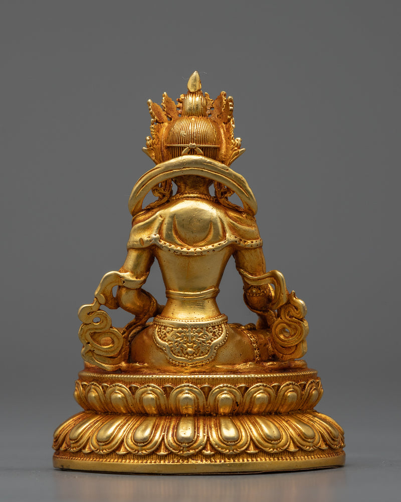 Machine-Made Kshitigarbha Statue | Gold Electroplated Earth Store Bodhisattva