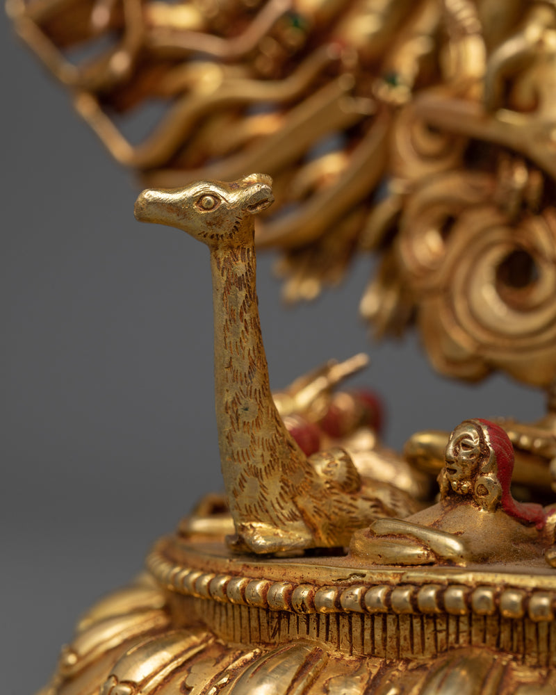 1000-Armed Dukar Statue | 24K Gold Gilded Protector of Purity