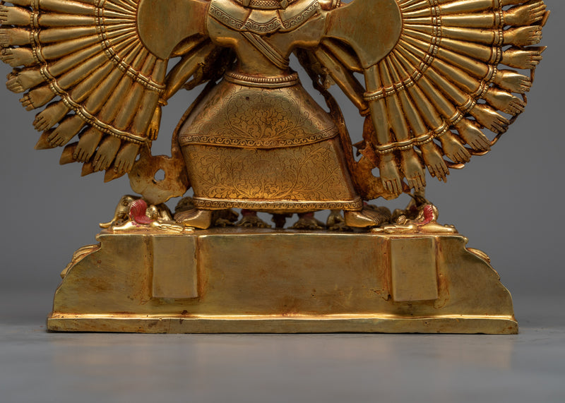 1000-Armed Dukar Statue | 24K Gold Gilded Protector of Purity