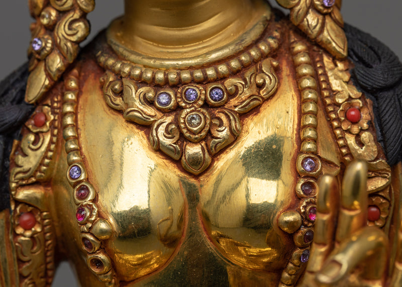 Exquisite Bodhisattva Set | Gold Gilded Copper Statues from Nepal