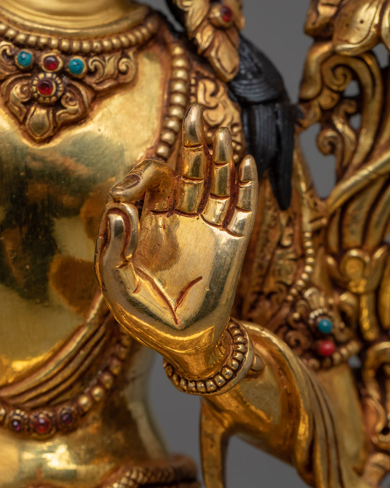 Exquisite Bodhisattva Set | Gold Gilded Copper Statues from Nepal