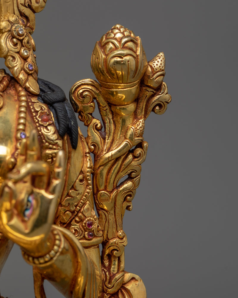 Exquisite Bodhisattva Set | Gold Gilded Copper Statues from Nepal