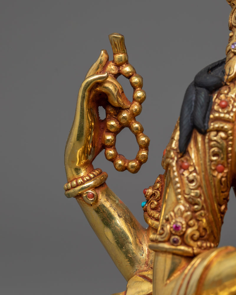 Exquisite Bodhisattva Set | Gold Gilded Copper Statues from Nepal