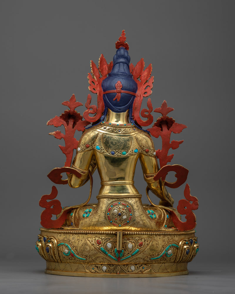 Long Life Goddess White Tara Statue | Premium handcrafted gold sculpture