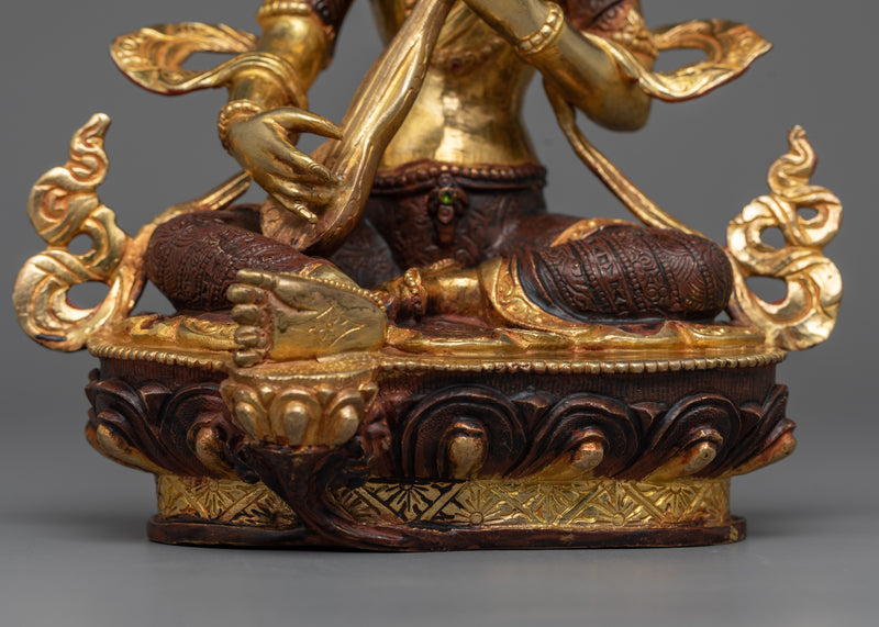 Small Saraswati Statue | Handmade in Nepal by Nepali Artist