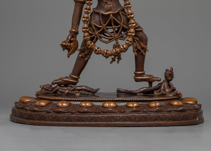 Vajrayogini Dakini Statue | Handmade Oxidized Copper Body Sculpture