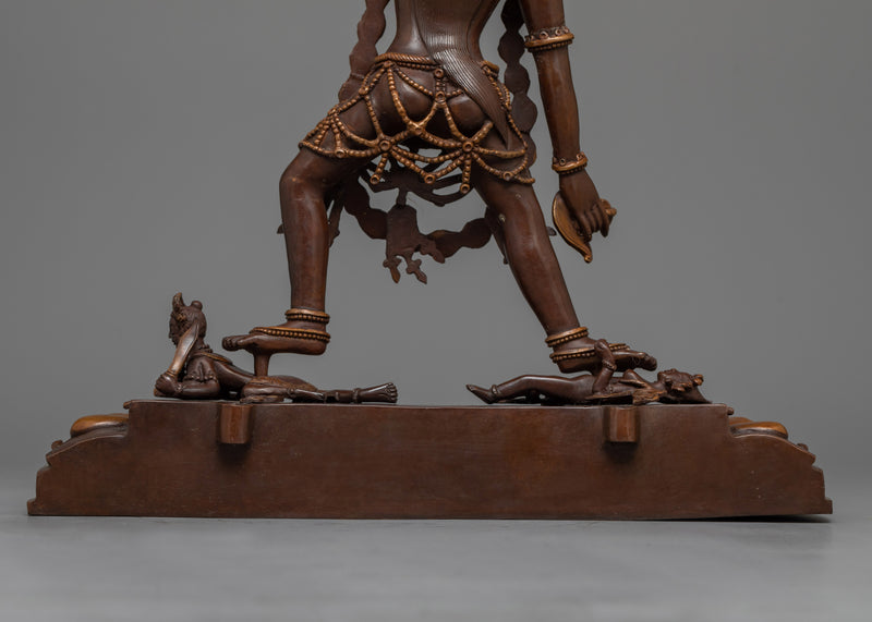 Vajrayogini Dakini Statue | Handmade Oxidized Copper Body Sculpture