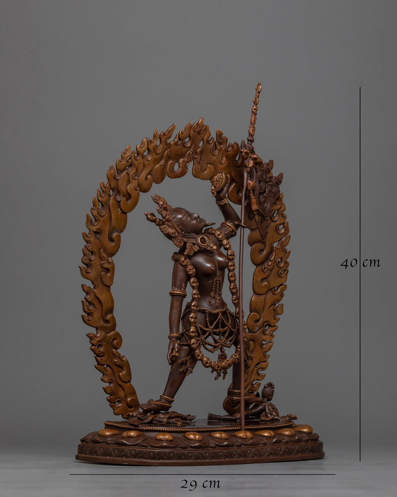 Vajrayogini Dakini Statue | Handmade Oxidized Copper Body Sculpture