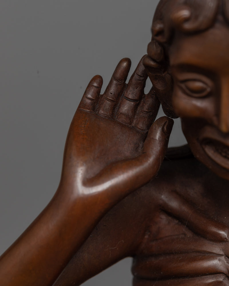 Milarepa Oxidized Copper Statue | Tibetan Buddhist Master