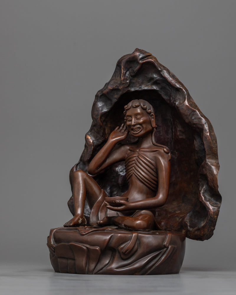 Milarepa Oxidized Copper Statue | Tibetan Buddhist Master