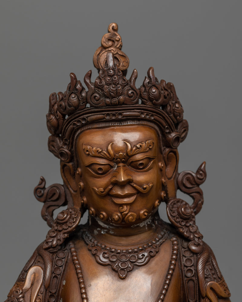 29cm Tall Dzambhala Statue | Hand-crafted Sculpture of Buddhist Wealth Deity