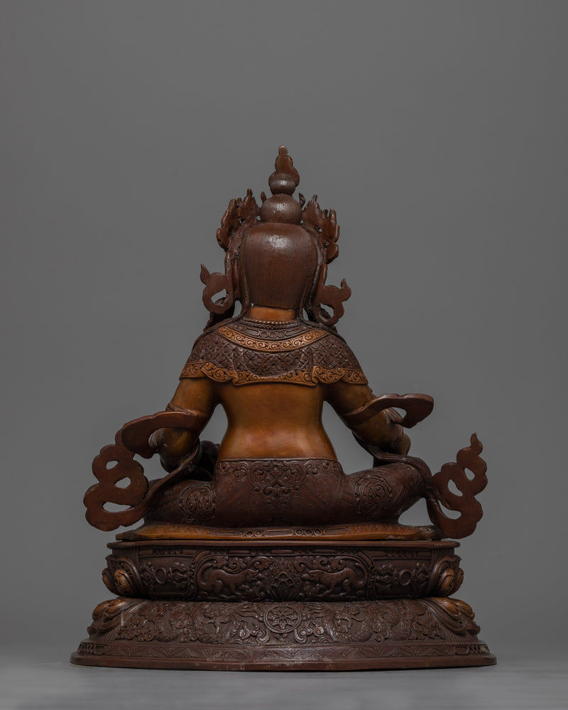 29cm Tall Dzambhala Statue | Hand-crafted Sculpture of Buddhist Wealth Deity