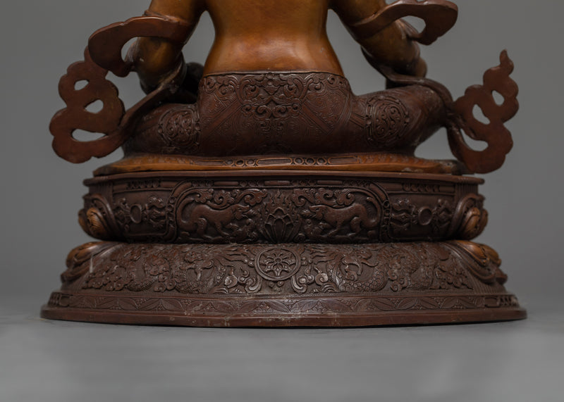 29cm Tall Dzambhala Statue | Hand-crafted Sculpture of Buddhist Wealth Deity