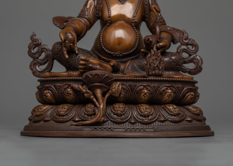 29cm Tall Dzambhala Statue | Hand-crafted Sculpture of Buddhist Wealth Deity