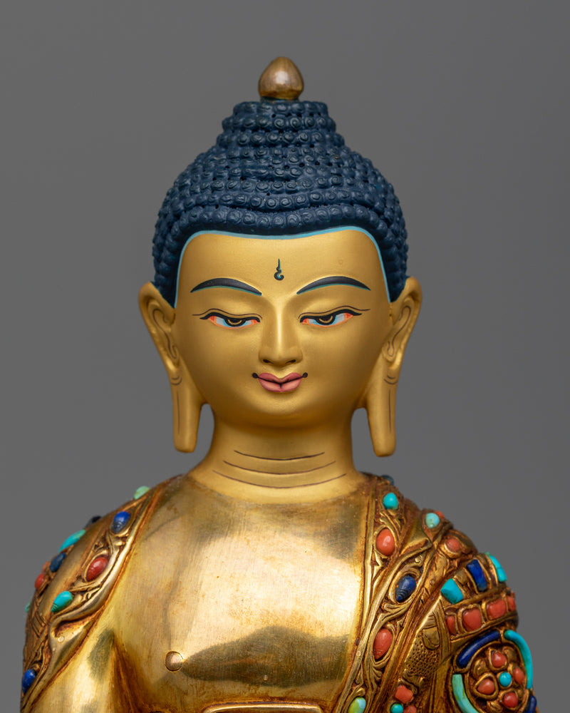 Medicine Buddha Beautifully Decorated Statue | Handmade in Nepal