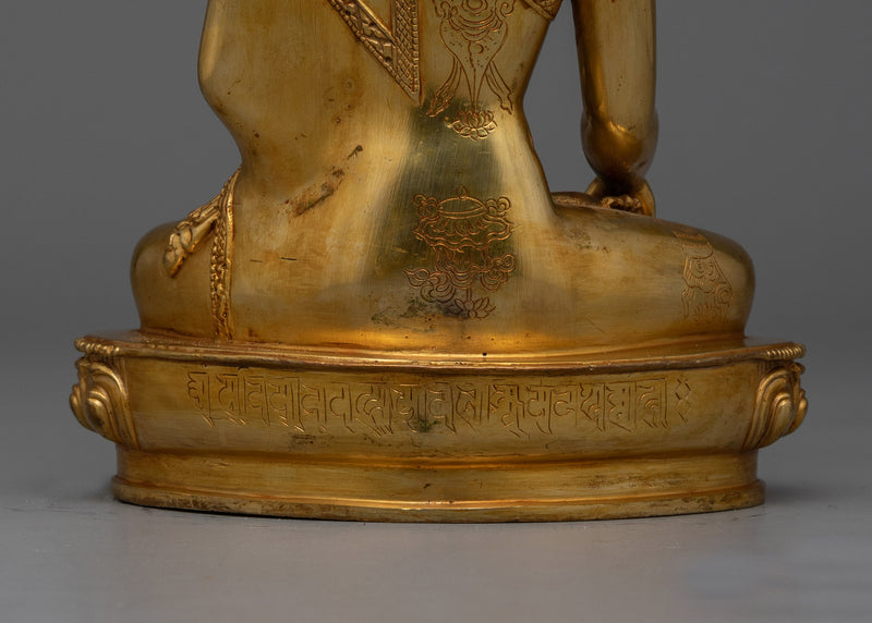 Gold Crown Shakyamuni Buddha Statue | Traditionally Hand-crafted Idol