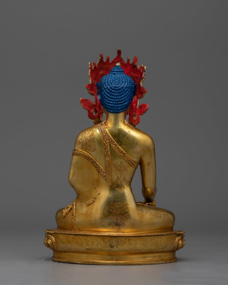 Gold Crown Shakyamuni Buddha Statue | Traditionally Hand-crafted Idol