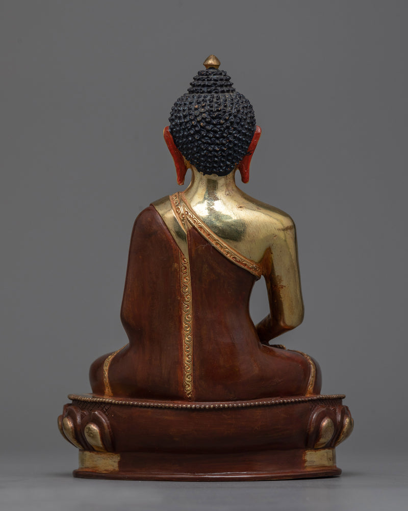 Amitabha Buddha Gold Gilded Oxidized Statue | Symbol of Infinite Light and Compassion