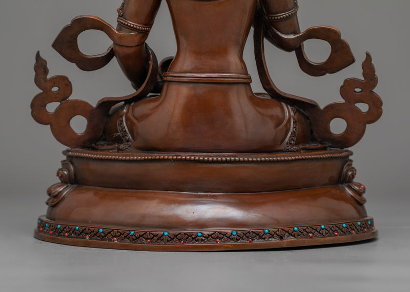 33cm Vajrasattva Statue | Tibetan Dorje Sempa Copper Sculpture