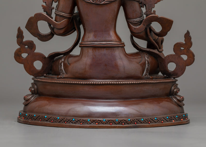 Oxidized Green Tara Figure | Handcrafted Symbol of Compassion