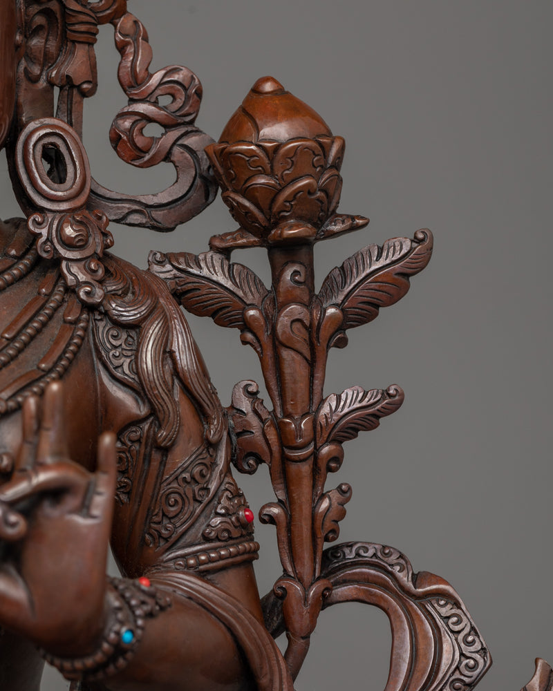 Oxidized Green Tara Figure | Handcrafted Symbol of Compassion