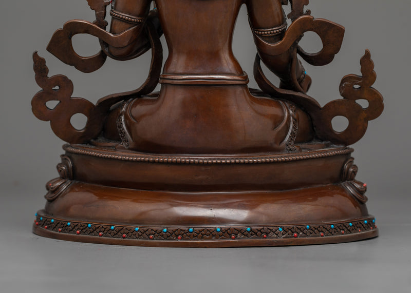 Oxidized White Tara Figure | Handcrafted Emblem of Compassion