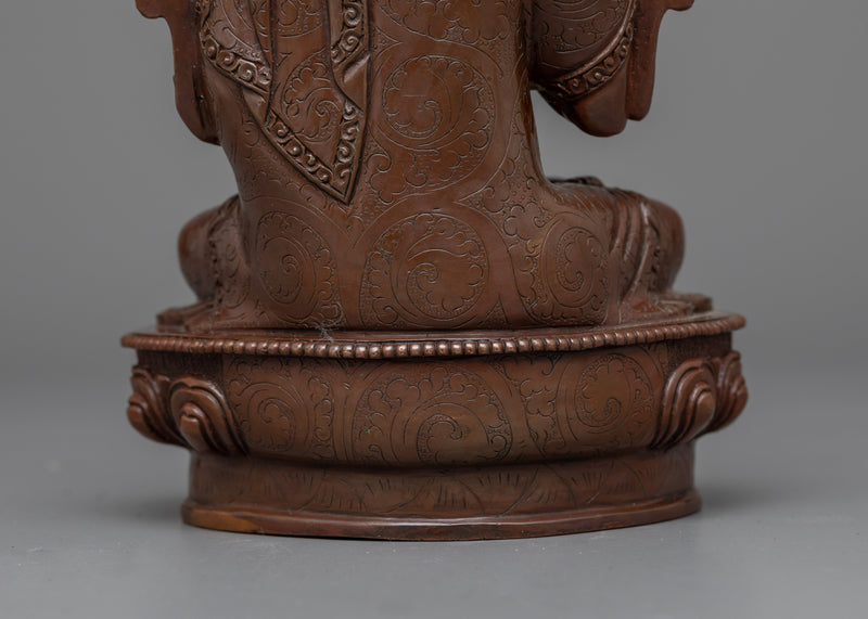 Copper Tsongkhapa With Disciples Statue | Handmade Statues of Buddhist Masters