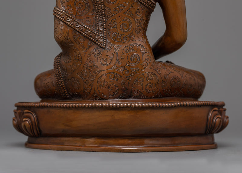 26cm Copper Amitabha Buddha Statue | Handcrafted Art of Nepal