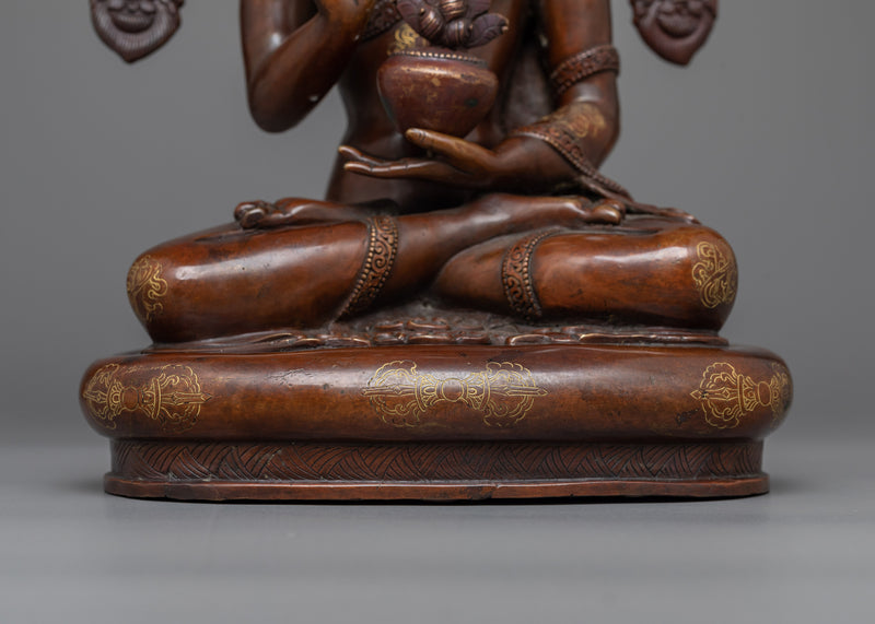 Medicine Buddha 33cm Statue | Handmade Sculpture of Healing Buddha "Bhaisajyaguru"