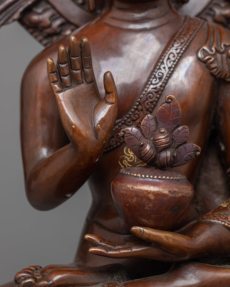 Medicine Buddha 33cm Statue | Handmade Sculpture of Healing Buddha "Bhaisajyaguru"