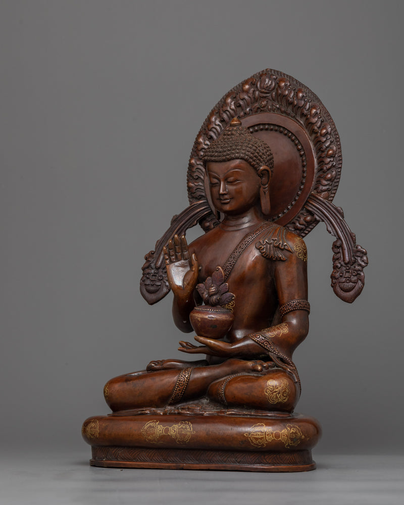 Medicine Buddha 33cm Statue | Handmade Sculpture of Healing Buddha "Bhaisajyaguru"