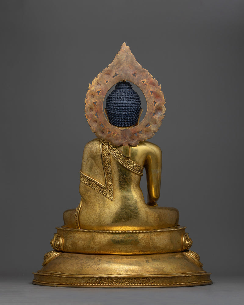 Majestic Life-Size Shakyamuni Buddha Sculpture | Traditionally Handcrafted in Nepal